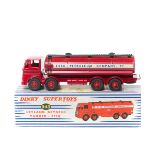 Dinky Supertoys Leyland Octopus Tanker 'ESSO' (943). In deep red with 'ESSO PETROLEUM COMPANY Ltd'