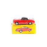 French Dinky Toys Volkswagen Karmann Ghia - with glass (24M). Example in red with black roof, with