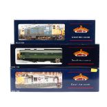 3 Bachmann diesel locomotives. A Class 20 Bo-Bo, 20192, in blue (32-026). A Class 25/3 Bo-Bo,