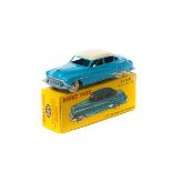 French Dinky Toys Buick Roadmaster (24V). In mid blue with cream roof, plated ridged wheels and