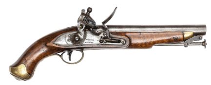 A .65” New Land pattern style flintlock holster pistol, 15½” overall, barrel 9” with Birmingham