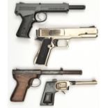 A Diana SP50 “pop out” air pistol, a Diana Mod 2 Gat type air pistol, an American G10 repeater BB