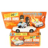 A Corgi Toys James Bond Toyota 2000GT (336). In white with red aerial, two figures and Secret