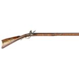 An early 19th century American .36” Kentucky flintlock rifle of the “Bedford School”, 63½”