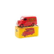 Dinky Toys Trojan 15cwt Van 'DUNLOP' (451). In red with red wheels and black rubber tyres, 'DUNLOP