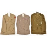 2 khaki tropical jackets, Staff officers and Rhodesia Regt; an ERII R Corps of Signals OR’s khaki