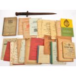 “Manual of Field Works” pub HMSO, 1925; a quantity of WWII Instructors’ handbooks, Small Arms
