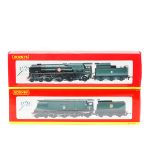 2 Hornby BR tender locomotives. A West Country Class 4-6-2 loco, Tangmere 34067, (R2221). Together