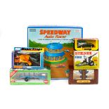 33 Various makes. A Schylling Speedway Auto Racer set 'Classic tin cars race around track as it