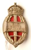King’s Commendation For Brave Conduct, plastic badge (RD 839943 Pat App For to reverse). VGC