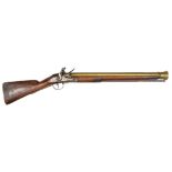 A good rare 1718 pattern naval brass barrelled flintlock blunderbuss, 44½” overall, the earlier bell