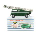 Dinky Supertoys B.B.C. Extending Mast Vehicle -with windows (969). In dark green with light grey