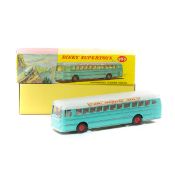 Dinky Supertoys Continental Touring Coach (953). In turquoise with white roof, 'DINKY CONTINENTAL