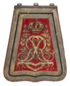 A Georgian officer’s full dress embroidered sabretache of the King’s German Legion, of scarlet