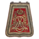 A Georgian officer’s full dress embroidered sabretache of the King’s German Legion, of scarlet