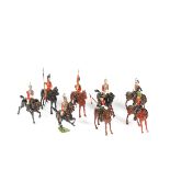 30 Britains mounted British Soldiers. 9x 5th Royal Irish Lancers, incliding Officer. 5x 9th