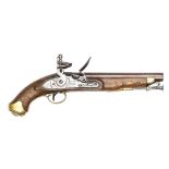 A .65” New Land pattern style flintlock holster pistol, 15” overall, lightly rebrowned barrel 9”