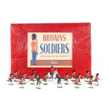 Britains Seaforth Highlanders Set 2062. C.1950's, 13 charging Highlanders, 2 pipers and a mounted