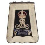 An Edward VII officer’s full dress embroidered sabretache of the North Somerset Yeomanry, of black