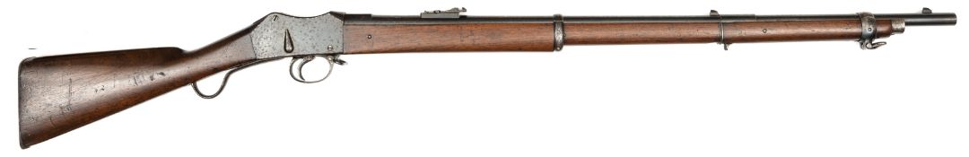A rare, possibly unique, .577/450” private purchase Martini Henry 2 band rifle which converts to a