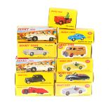 11 Atlas Dinky Toys. Triporteur (14). Auto-Union Racing Car (23D). Citroen Traction 11BL (24N).2x