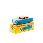 Dinky Toys Ford Fordoor Sedan (170). Highline in pink and mid blue with mid blue wheels and black