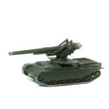 A scarce Britains Centurion tank self prepelled 155mm gun (2175). In matt olive green, with silver