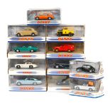 19 Matchbox Dinky Vehicles. Mercedes Benz Diesel Omnibus Type O-3500, 2x Ford V8 Pilot, Bentley R