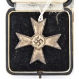 A Third Reich War Merit Cross 1st class without swords, GC (plating worn), in its original fitted