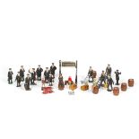 A small collection of railway figures and accessories by Timpo and Hill etc. Railway Staff Including