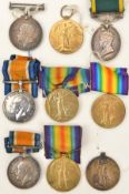 Family group of 3: BWM, Victory (35502 Sgt W R Finlayson RAF) VF and GVF, Efficiency Medal,