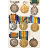 Family group of 3: BWM, Victory (35502 Sgt W R Finlayson RAF) VF and GVF, Efficiency Medal,