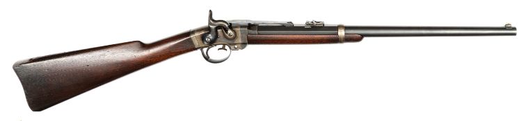 A good US Civil War .50” Smith’s patent breech loading percussion cavalry carbine, 39” overall,