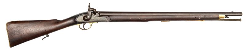 A scarce .65” Royal Dockyard Battalion percussion carbine, 42¼” overall, barrel 26½” with
