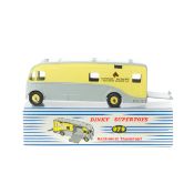 Dinky Supertoys Racehorse Transport (979). In light grey and yellow 'Newmarket Racehorse Transport