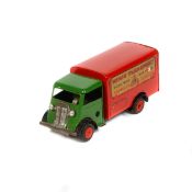 Tri-ang Minic forward control Delivery Van (85M). A post-war example with green cab, red body and
