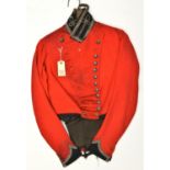 A Geo officer’s DB scarlet coatee of the Queen’s Own Dorset Yeomanry Cavalry, blue facings, silver