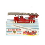 French Dinky Toys Auto-Echelle De Pompiers (32D). In red with silver extending ladder. Red ridged