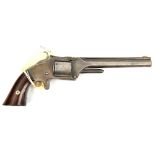 A 6 shot .32” rimfire Smith & Wesson Model No 2 old issue “Army” single action revolver, number