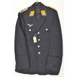 A Third Reich Luftwaffe officer’s four pocket tunic of a flight section Oberleutnant,with shoulder