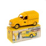 French Dinky Toys Fourgonnette Postale 2CV Citroen (560). In yellow with postale service to front
