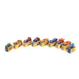 9 Matchbox 1-75 Series vehicles. Cement Mixer (3), Team Matchbox (24), Mod Tractor (25), Mack Dump