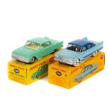 2 Dinky Toys American Cars. Ford Fairlane (148). An example in light green with cream interior,