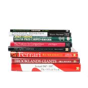 15 books on Motor Racing. Publishers include Haynes, PSL, Crowood, etc. Titles include; Brooklands