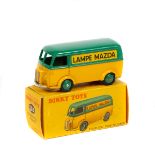 French Dinky Toys Fourgon Tole Peugeot (25B). In yellow and green 'Lampe Mazda' livery. With green