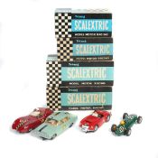 2 Scalextric 'Vintage Car Racing' series. A Bentley MM/C64. In B.R.G. complete and with driver and