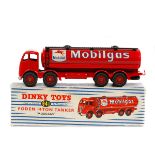 Dinky Toys Foden 14 Ton Tanker 'Mobilgas' (941). Red cab, chassis and wheels. Red tank with black