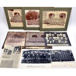 A small archive of WWI and WWII material, snapshots, group photos, press cuttings, etc, many of them