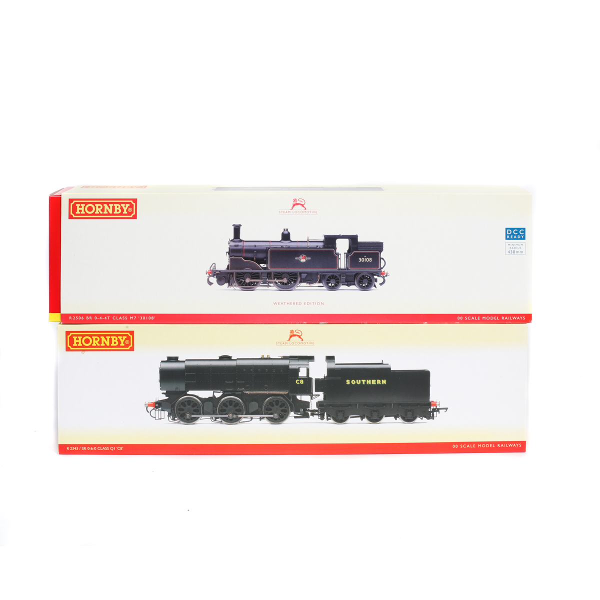 2 Hornby Railways locomotives. A Southern Railway Class Q1 0-6-0 tender locomotive (R2343), RN C8 in
