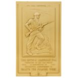 A “War Savings Campaign 1944” relief plaque, cast in cream coloured “Dela Rue Plastic”, showing an